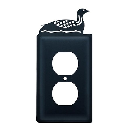 Village Wrought Iron Village Wrought Iron EO-116 Loon Outlet Cover-Black EO-116